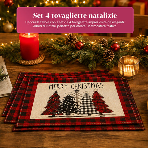 saint joy tovagliette natalizie set 4 pezzi 30x45 cm 2 fantasie ean 8050043128089