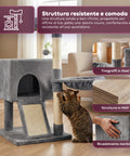 puppy lovers albero tiragraffi per gatti multilivello h 87 cm in sisal con amaca piattaforme e gioco a pallina 45x40 cm ean 8054806950481