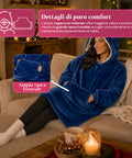 saint joy coperta con maniche e cappuccio felpa coperta oversize 2 colori ean 8050043128386