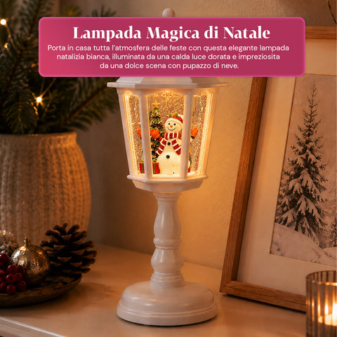 saint joy lampada natalizia con neve luci led e musica usb 2 colori ean 8050043128195