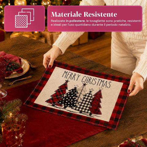 saint joy tovagliette natalizie set 4 pezzi 30x45 cm 2 fantasie ean 8050043128089