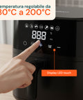 wintem friggitrice ad aria 45l con display led touch e 7 programmi di cottura 1800w ean 8052286432213