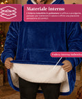 saint joy coperta con maniche e cappuccio felpa coperta oversize 2 colori ean 8050043128386