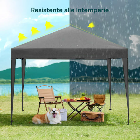 zendea gazebo 3x3mt per esterni con copertura impermeabile e telaio in acciaio ean 8015361713188