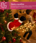 saint joy babbo natale incastrato nellalbero con gambe animate e musica ean 8050043128041