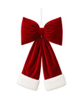 saint joy fiocco albero di natale in velluto rosso con doppia coda 2 misure ean 8050043128515