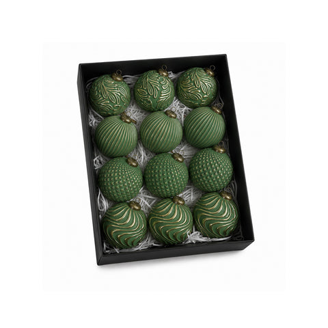 saint joy palline di natale set 12 pezzi a8 cm stile antico 2 colori ean 8050043128263