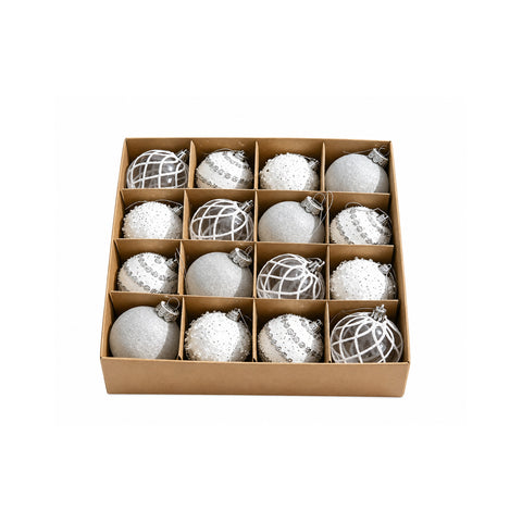 saint joy palline di natale set 16 pezzi assortiti a6 cm oro o argento ean 8050043128249