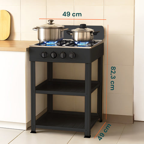 staylux cucina a gas da esterno con supporto e 2 ripiani acciaio potente e pratica ean 8055954980054