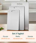 avilia home set 3 taglieri bifacciali varie dimensioniin acciaio inox antiruggine ean 8052879011498