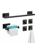 avilia home set 5 accessori bagno adesivi grigio in acciaio inox portata 25kg completo di porta rotolo e ganci per asciugamani ean 8052879012020