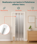 garden friend porta a soffietto bianca 85x215 cm in pvc con inserti ps e chiusura a chiave ean 8023755042714