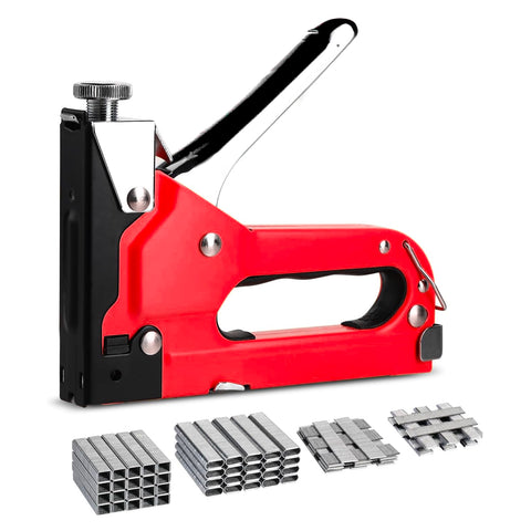 Manueller 3-in-1-Tacker mit 600 Klammern, 8-12 cm