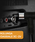 omega cavo coassiale antenna tv 3m maschio maschio con adattatore nero ean 8051191550272
