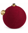 saint joy base albero di natale a forma di palla gigante effetto velluto 41x41x44 cm copribase decorativo con aggancio 4 cm rosso bordeaux verde ean 8056819079616