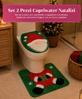 saint joy copriwater natalizio set 2 pezzi babbo natale con tappeto verde ean 8050043128034