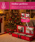 saint joy organizer multiuso per addobbi natalizi in tessuto oxford con manici e tasche ean 8050043127549