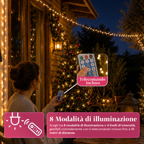 saint joy luci natalizie da esterno solari con telecomando 4 lunghezze ean 8050043128454