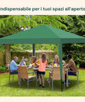 zendea gazebo 3x3mt per esterni con copertura impermeabile e telaio in acciaio ean 8015361713188