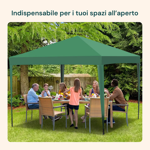 zendea gazebo 3x3mt per esterni con copertura impermeabile e telaio in acciaio ean 8015361713188