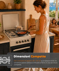wintem cucina a gas 50x50 cm con forno a gas 49 litri 4 fuochi di diversa potenza valvole di sicurezza e coperchio ean 8056819078930