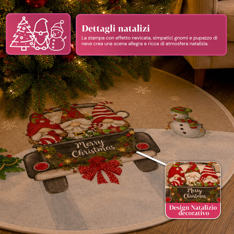 saint joy copri base albero di natale a120 cm in peluche 4 fantasie ean 8050043128331