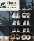 avilia home appendiabiti multiuso con 5 ripiani in tnt e 2 aste portabiti capienza 10 paia ean 8056819052909