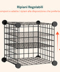 avilia home scaffale modulare a rete 4 ripiani organizer multiuso e resistente ean 8056819052879