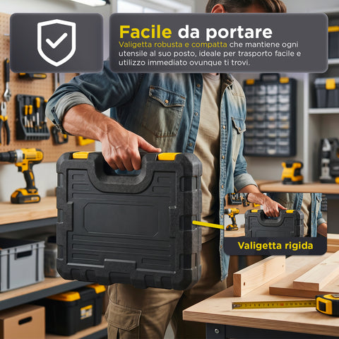 daimann set cacciaviti magnetici professionali 43 pezzi con valigetta kit giraviti con magnetizzatore e smagnetizzatore punte antiscivolo e impugnatura ergonomica ean 8056590070451