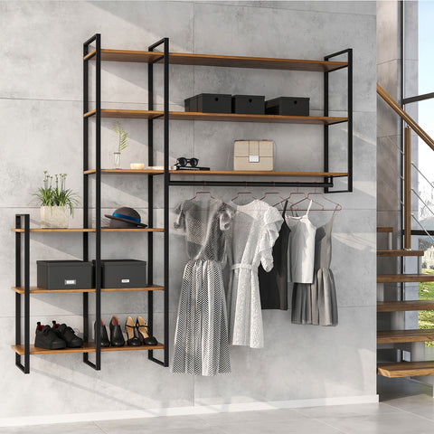 immagine-3-emuca-set-2-strutture-verticali-componi-scaffale-da-parete-in-acciaio-179x35cm-nero-ean-8432393275123