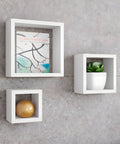 five simply smart set 3 mensole da parete a cubo tre dimensioni in mdf bianco ean 3560234489806