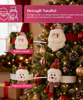saint joy fermatende natalizi set 2 babbo natale e pupazzo di neve 16x30 cm ean 8050043127914
