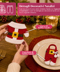 saint joy portaposate natalizi babbo natale set 6 pezzi in tnt e poliestere ean 8050043128065