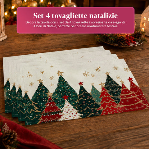 saint joy tovagliette natalizie set 4 pezzi 30x45 cm 2 fantasie ean 8050043128089