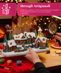 saint joy villaggio di natale animato frostvale con luci led musica e slitta in movimento ean 8050043127440