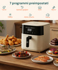 wintem friggitrice ad aria 45l con display led touch e 7 programmi di cottura 1800w ean 8052286432213