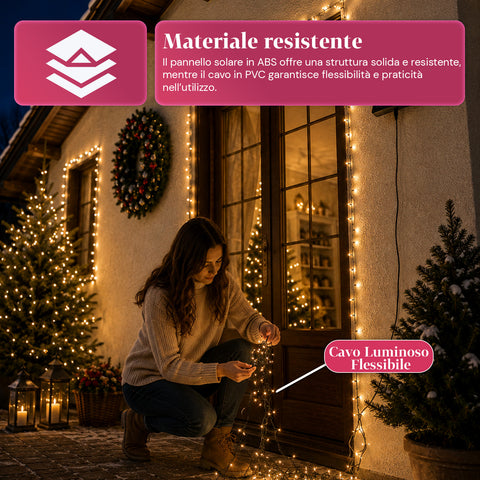 saint joy luci natalizie da esterno solari con telecomando 4 lunghezze ean 8050043128454