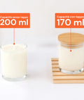 avilia set 15 barattoli in vetro per candele da 170 ml con coperchio in bambu ean 8056819053593