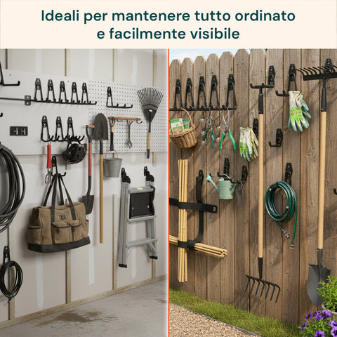 daimann kit 16 ganci da muro per officina o garage diverse misure e usi ean 8056590070307