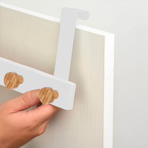 immagine-4-five-simply-smart-appendiabiti-con-5-ganci-in-metallo-e-bambu-bianco-ean-3560234521810