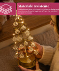 saint joy albero di natale luminoso da tavolo con filo di rame e cristalli ean 8050043128287