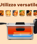 tristar friggitrice 3l in acciaio inox 2000w con termostato 130 190c argento ean 8713016083739