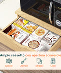 avilia home supporto microonde da cucina in legno con cassetto e ripiano superiore ean 8052879010781