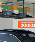 avilia scaffale da soffitto in acciaio regolabile 183x91 cm portata 200 kg ean 8052879010149