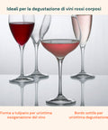rcr set aliseo12 pezzi 6 calici burgundy per vini e 6 bicchieri in cristallo ean 8056819067385