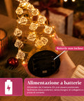 saint joy albero di natale luminoso da tavolo con filo di rame e cristalli ean 8050043128287