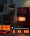 wintem buddy stufa a gas pieghevole potenza 42kw con 3 livelli di riscaldamento ean 8052286432039