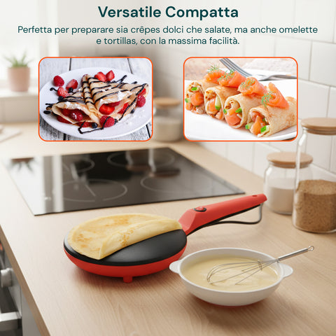 wintem crepiera elettrica 600w con rivestimento antiaderente e accessori ean 8052286431995