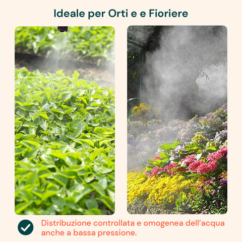 Kit Irrigazione a Nebulizzazione 15 m per Piante, Gazebo e Giardino