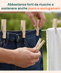 avilia home set 100 mollette in legno multiuso con molla in acciaio ean 8052879010712